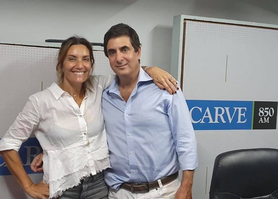 Gustavo Saenz y Maria Gomensoro en Radio Carve